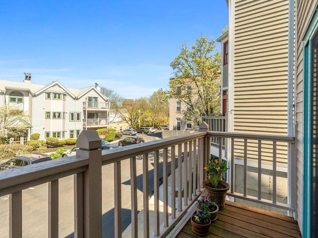 balcony with a residential view