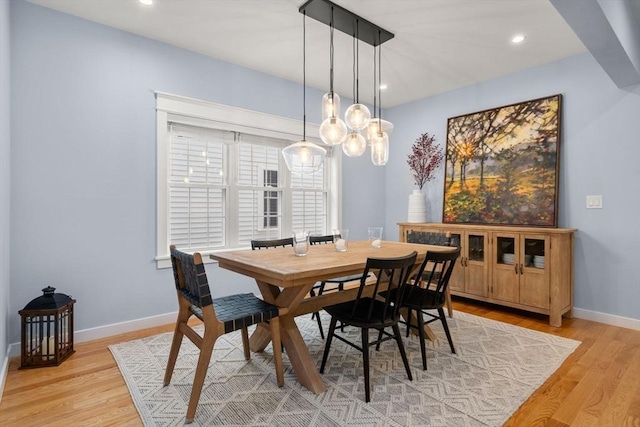 9 Baldwin Ct Unit 9, Harvard, MA 01451 - dining room featuring light wood-style flooring, baseboards, recessed lighting, and a chandelier