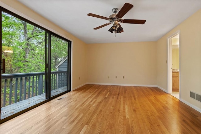 16 Deer Path Unit 1, Maynard, MA 01754 - empty room featuring baseboards, light wood-style floors, and ceiling fan
