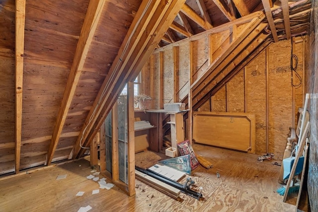 view of attic