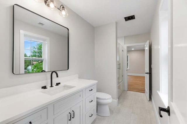 89 Wildwood St, Winchester, MA 01890 - bathroom with vanity and enclosed tub / shower combo