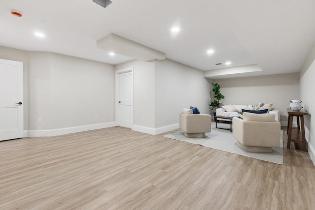 89 Wildwood St, Winchester, MA 01890 - living area featuring light wood-style flooring and recessed lighting