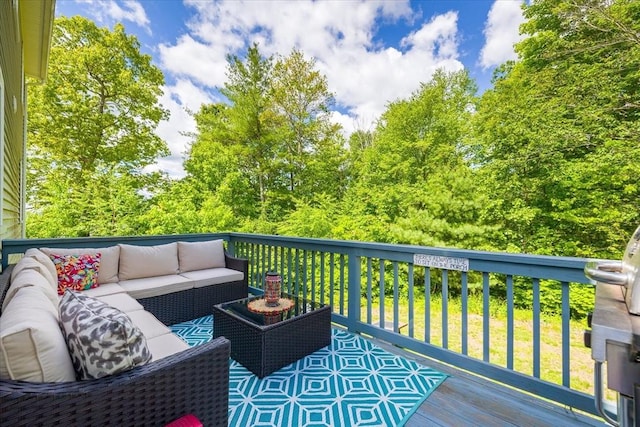 148 Prince Rd, Southbridge, MA 01550 - wooden deck with an outdoor living space