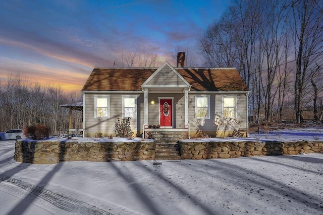 view of bungalow-style home