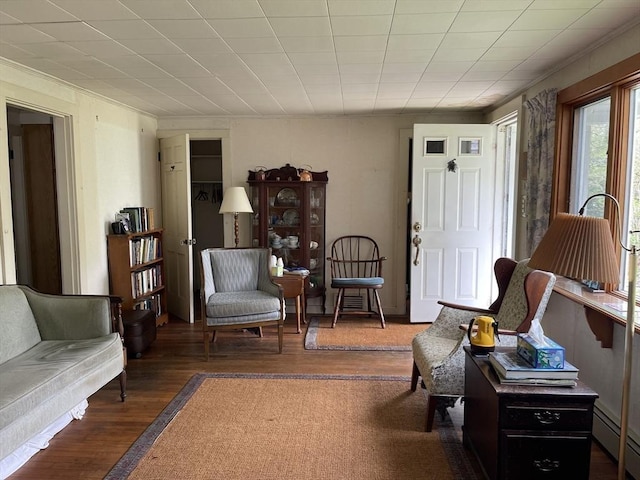 57 Harrington St, Falmouth, MA 02536 - sitting room with a baseboard radiator and wood finished floors