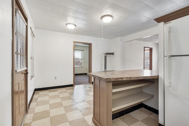 kitchen with white refrigerator