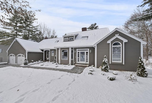 view of front of house featuring a garage