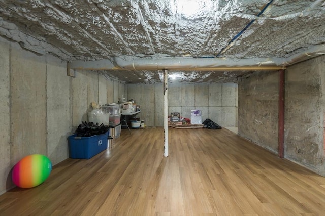 6 Fallon Cir, Braintree, MA 02184 - unfinished below grade area with wood finished floors