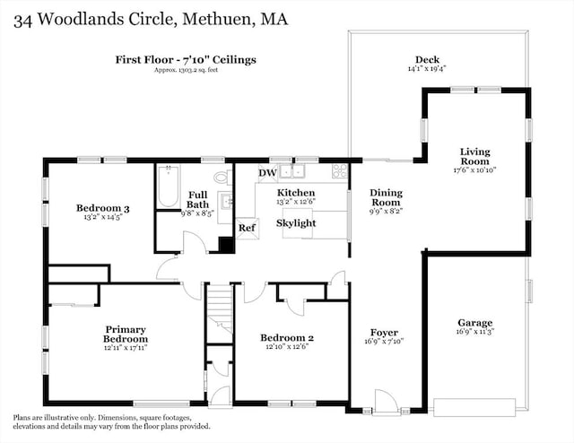 34 Woodland Cir, Methuen, MA 01844 - property floor plan