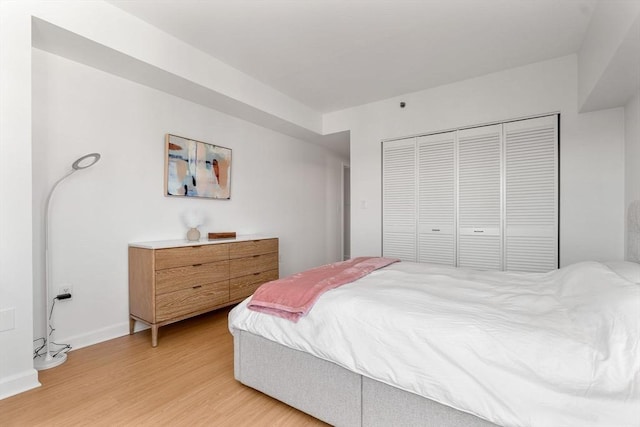 931 Massachusetts Ave Unit 606, Cambridge, MA 02139 - bedroom with light wood-style flooring and a closet