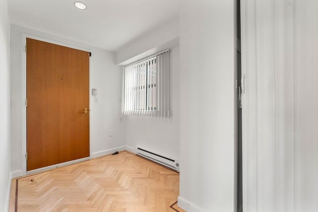 931 Massachusetts Ave Unit 606, Cambridge, MA 02139 - foyer featuring a baseboard heating unit and recessed lighting