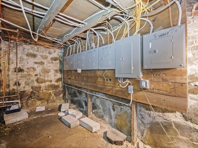 15-17 W Chestnut St, Brockton, MA 02301 - unfinished below grade area featuring electric panel