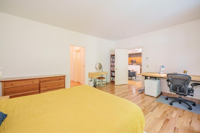 97 High Pine Cir Unit 97, Wilbraham, MA 01095 - bedroom featuring light wood-type flooring and a desk