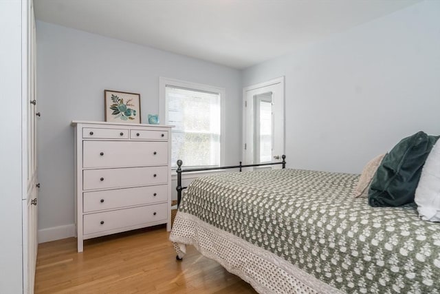 bedroom featuring light hardwood / wood-style flooring