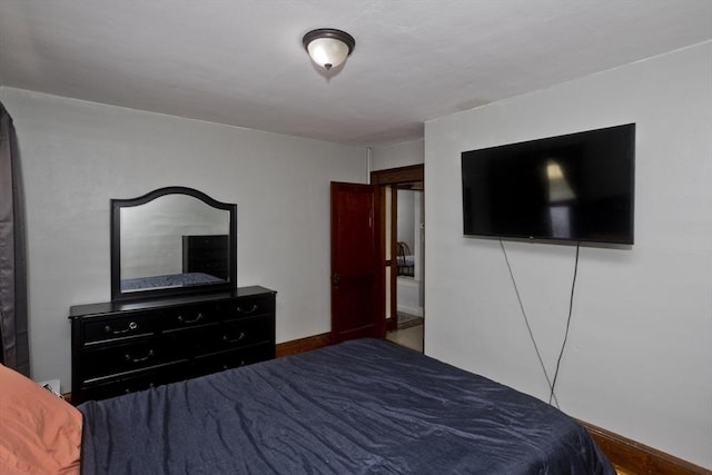 bedroom with baseboards