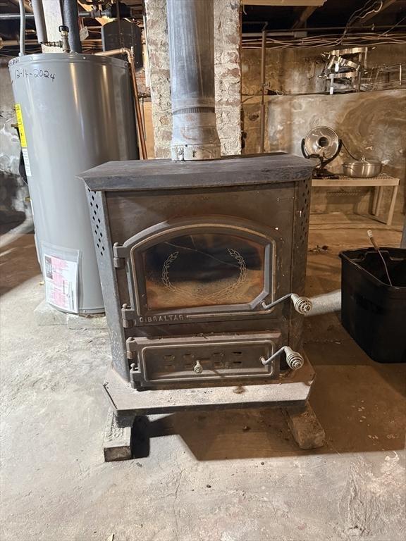 interior details featuring water heater