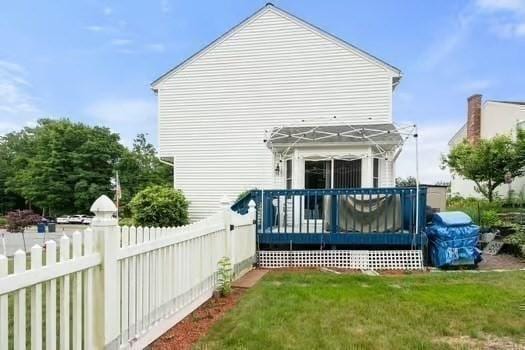 5 Saint John Ln Unit 5, Milford, MA 01757 - back of property featuring a deck