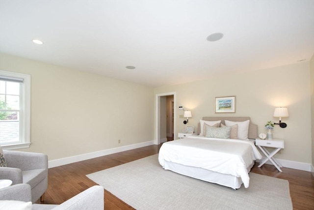 265 King St, Cohasset, MA 02025 - bedroom with dark wood-type flooring and baseboards
