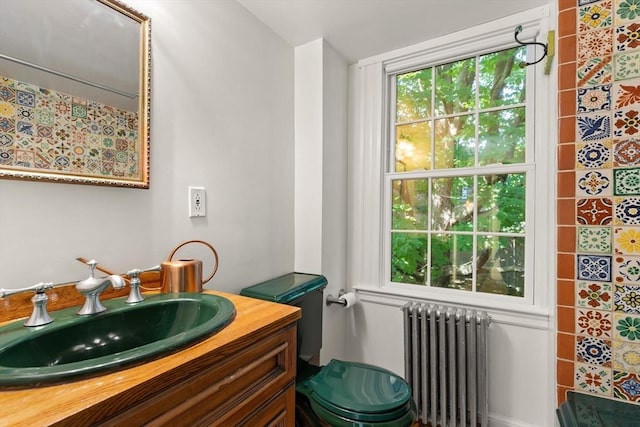 1395 Canton Ave, Milton, MA 02186 - full bath featuring radiator heating unit and vanity