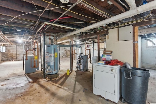 31-33 Beauchamp St, Springfield, MA 01107 - below grade area with water heater and a heating unit