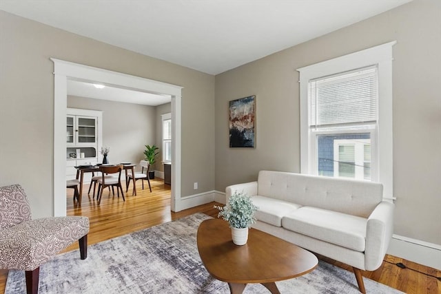 31-33 Beauchamp St, Springfield, MA 01107 - living area with light wood-style flooring and baseboards