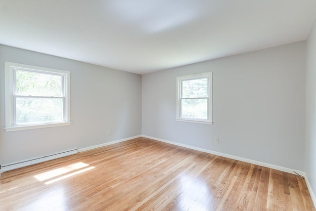 24 Harwich Rd, East Longmeadow, MA 01028 - unfurnished room featuring baseboard heating, light wood finished floors, and baseboards