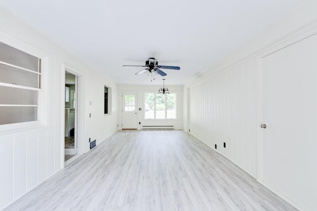 24 Harwich Rd, East Longmeadow, MA 01028 - spare room with a ceiling fan, wood finished floors, and a baseboard heating unit