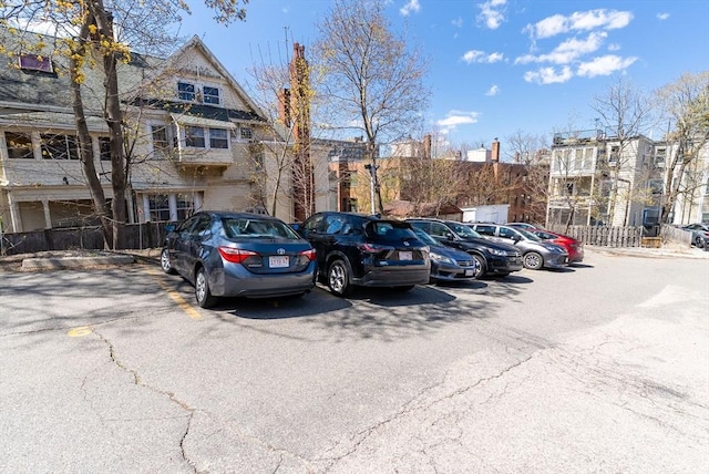 view of uncovered parking lot