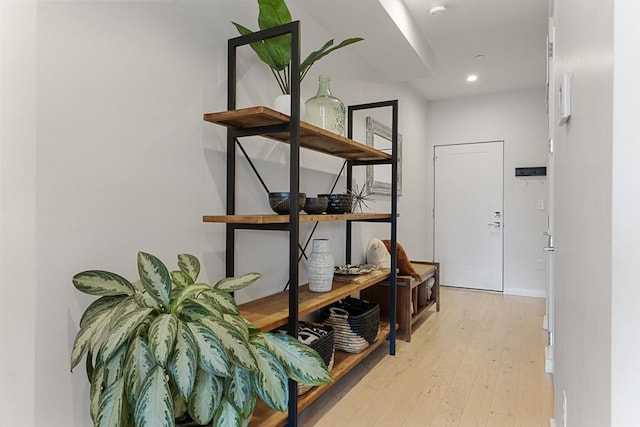 340 W 2nd St Unit 23, Boston, MA 02127 - hallway with recessed lighting, light wood-type flooring, and baseboards