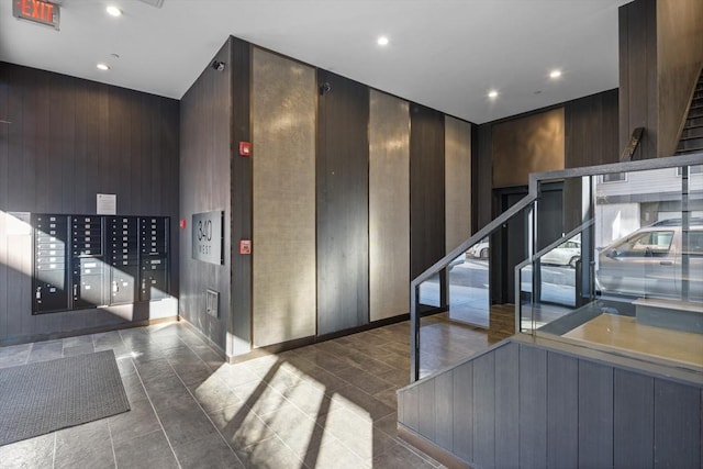 340 W 2nd St Unit 23, Boston, MA 02127 - building lobby with recessed lighting and wood walls