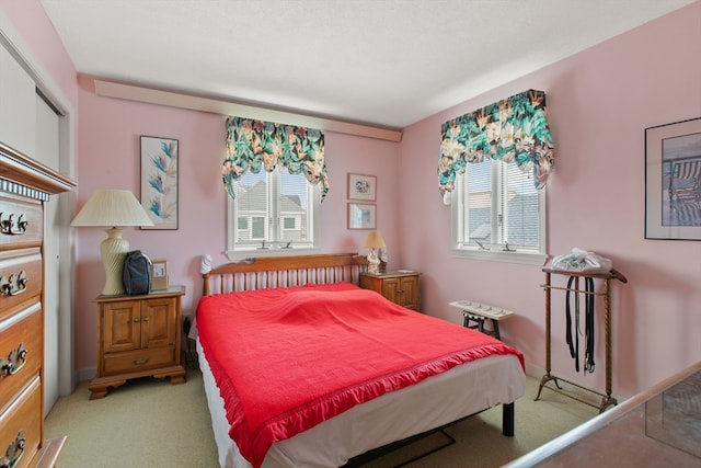 view of carpeted bedroom