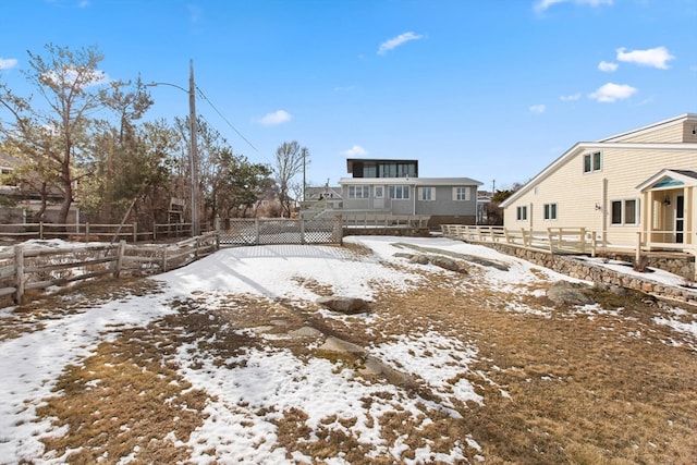 view of snowy yard