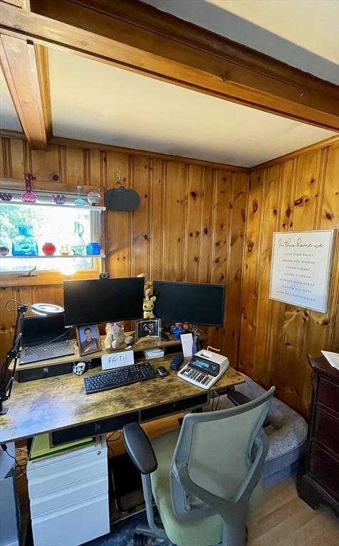 27 Springvale Ave, Lynn, MA 01904 - office area with wood walls