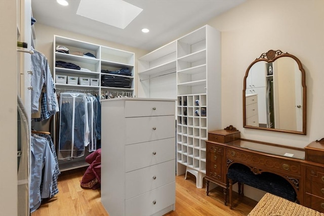 101 Waban St Unit 101, Newton, MA 02458 - spacious closet featuring a skylight and wood finished floors