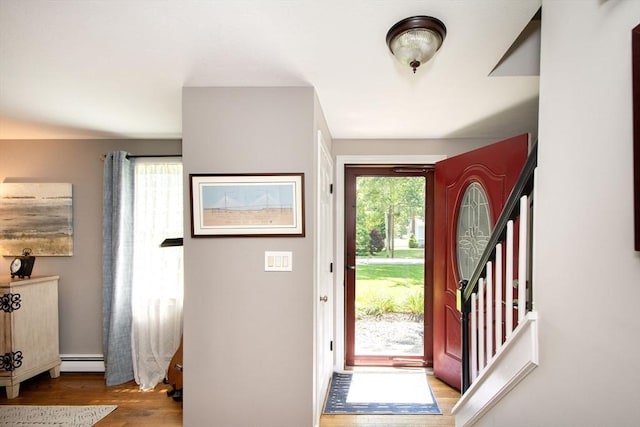 21 Flintlock Ridge Rd, Cohasset, MA 02025 - foyer featuring baseboard heating and wood finished floors