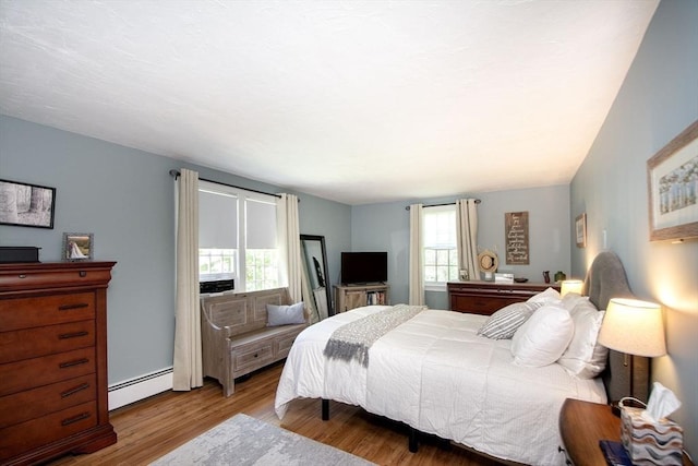 21 Flintlock Ridge Rd, Cohasset, MA 02025 - bedroom with baseboard heating and wood finished floors