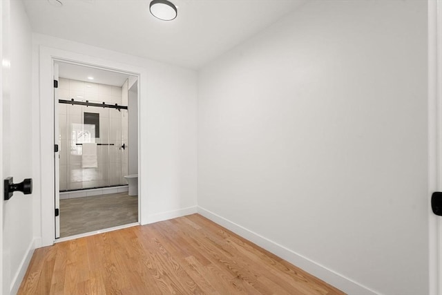 hall featuring light hardwood / wood-style flooring