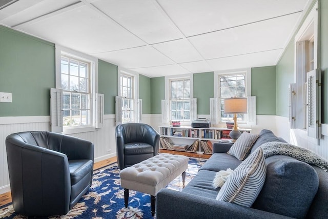 living room featuring hardwood / wood-style floors