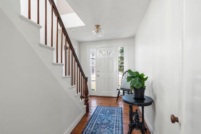 entryway featuring wood-type flooring