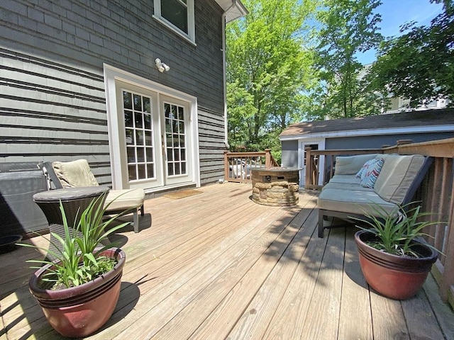 view of wooden deck