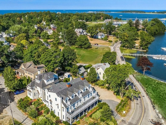 bird's eye view of a large body of water