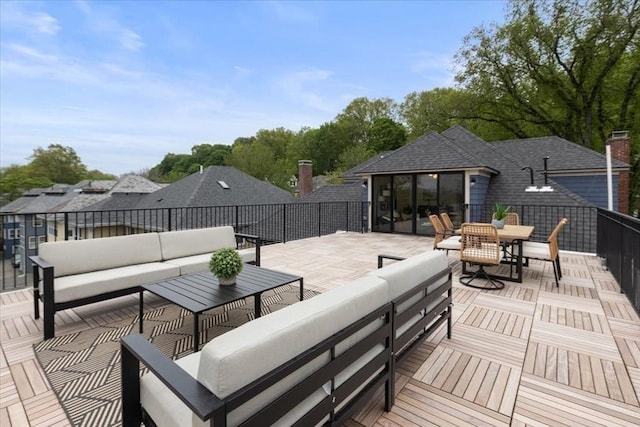 197 Winchester St Unit 197, Brookline, MA 02446 - deck featuring outdoor lounge area and outdoor dining area
