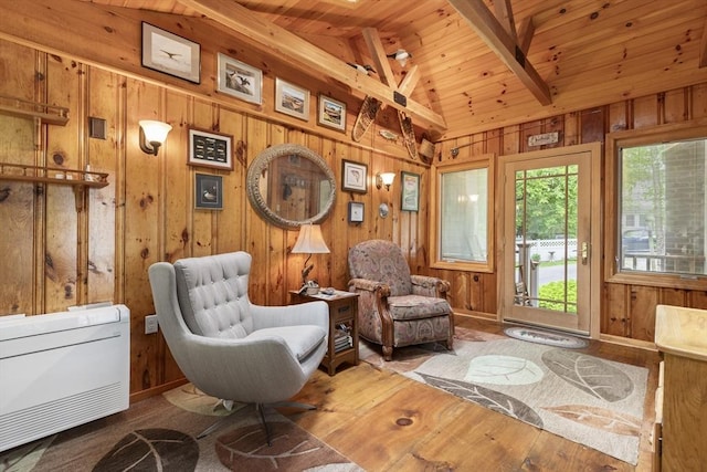 2 Rich Rd, Holliston, MA 01746 - sitting room with wood ceiling, wood walls, and wood finished floors