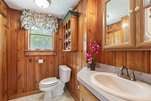 2 Rich Rd, Holliston, MA 01746 - bathroom featuring vanity and wood walls