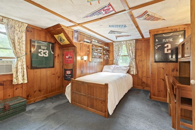 2 Rich Rd, Holliston, MA 01746 - carpeted bedroom with wooden walls and baseboards