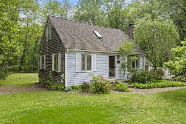 2 Rich Rd, Holliston, MA 01746 - new england style home with a chimney, a shingled roof, and a front yard