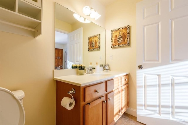 41 Whispering Pine Cir Unit 41, Worcester, MA 01606 - bathroom featuring toilet, vanity, and tile patterned flooring