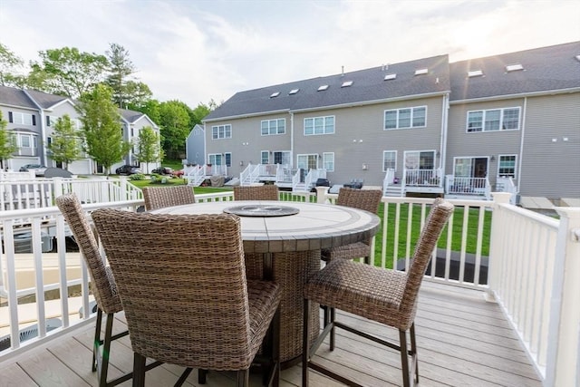 41 Whispering Pine Cir Unit 41, Worcester, MA 01606 - wooden deck with a residential view and outdoor dining space