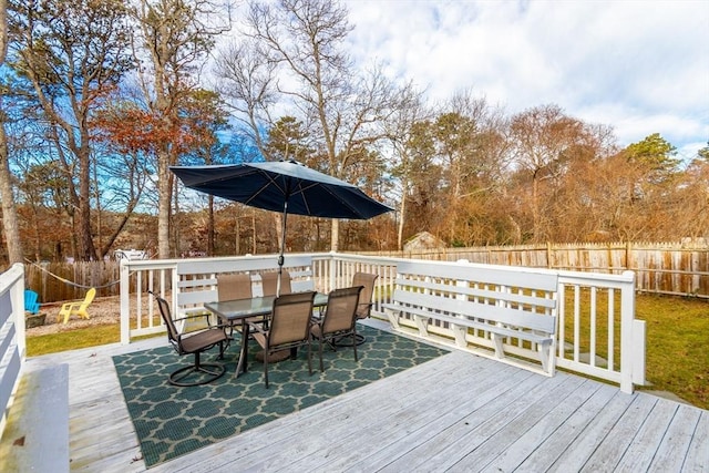 view of wooden deck