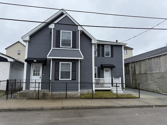 78 Thomas, Fall River, MA 02723 - view of front of home featuring a fenced front yard